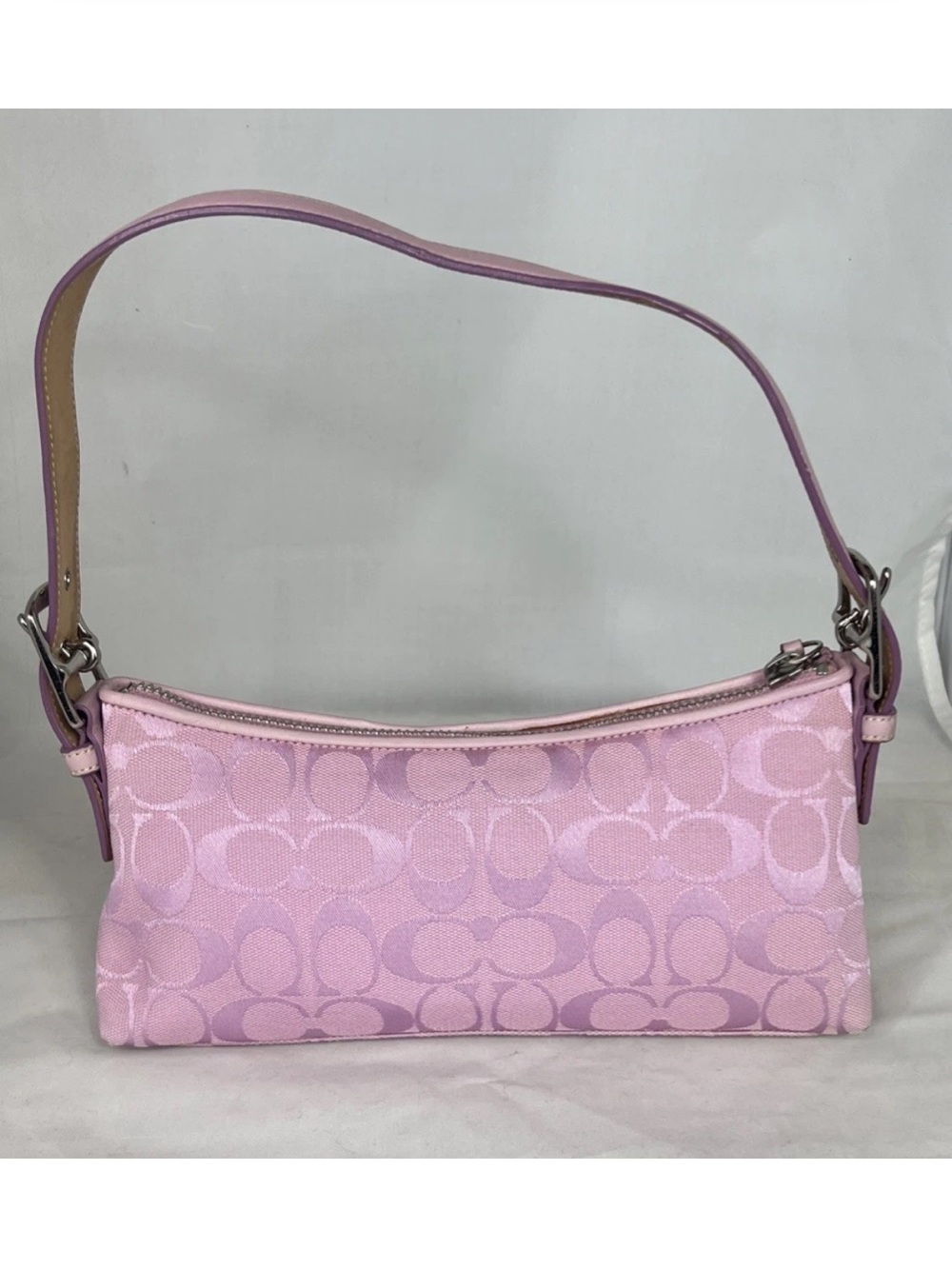 Vintage Coach Signature Y2K Monogram Mini Shoulder Bag